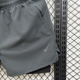 2026 NK Dark Grey Casual Double layer shorts#D1105 双层深灰色