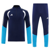 26/27 AD Royal Blue Half Pull Tracksuit#814蔚蓝(半拉链)