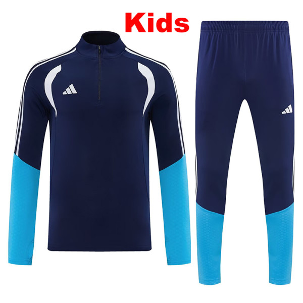 26/27 AD Royal Blue Kids Half Pull Tracksuit#814蔚蓝(童装半拉链)