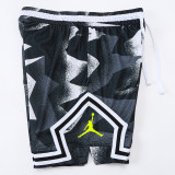 26/27 Flying Man Casual NBA Edition graffiti White&Black shorts#C2517