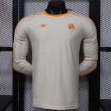 26/27 Bayern Beige White Player Version Long Sleeve  Retro Soccer Jersey