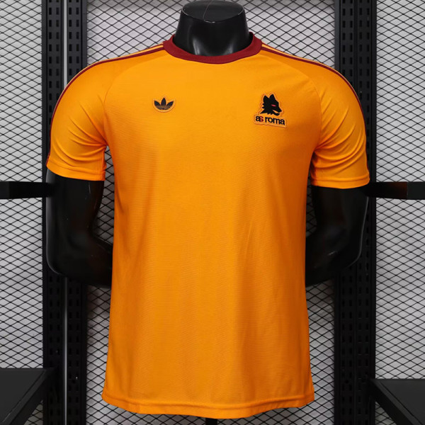 26/27 Roma Yellow Player Version Retro Soccer Jersey