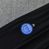 26/27 PSG Black polo shirts pants suit(圆领)