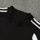 26/27AD Black&Grey Kids Half Pull Tracksuit#814(童装半拉链)