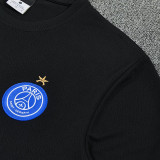 26/27 PSG Black polo shirts pants suit(圆领)