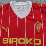 25/26 Sporting de Gijón Red Retro Soccer Jersey(带复古章）