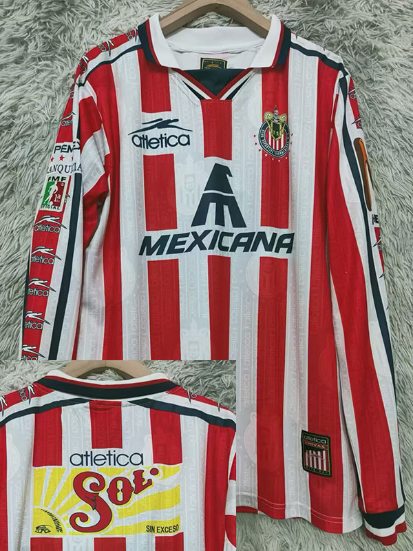 1997/1998 Chivas Home Long Sleeve Retro Soccer Jersey(长袖)