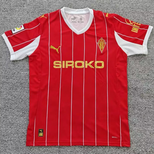 25/26 Sporting de Gijón Red Retro Soccer Jersey(带复古章）