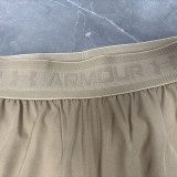 2026 UA Khaki Double Layered Sports Shorts#U3001卡其色