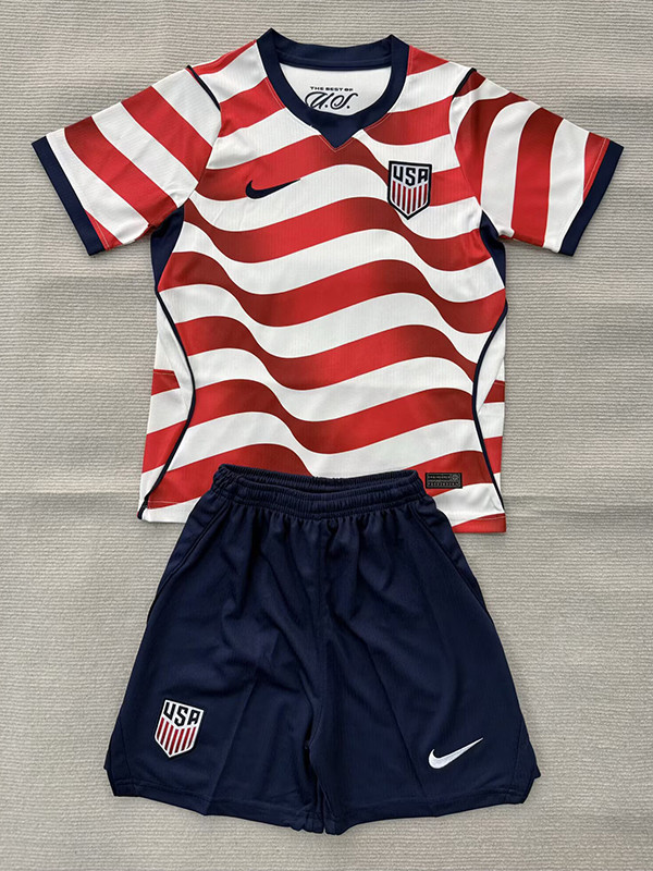 26/27 USA Home Kids Soccer Jersey