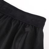 2026 AD Black Double Layered Sports Shorts#A2003白标黑色