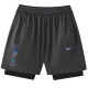 2026 NK Grey Double Layered Sports Shorts#N1002金标灰色