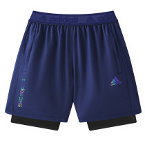 2026 AD Royal Blue Double Layered Sports Shorts#A2002金标宝蓝