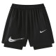2026 NK Black Double Layered Sports Shorts#N1001大白花标黑色