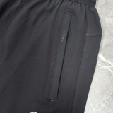 2026UA Black Double Layered Sports Shorts#U3001白花标黑色