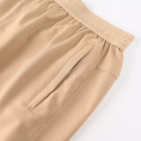 2026 NK Khaki Double Layered Sports Shorts#N1001大白花标上青