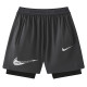 2026 NK Grey Double Layered Sports Shorts#N1001大白花标灰色
