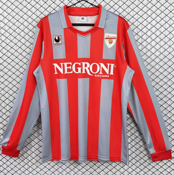 1995/1996 Cremonese Home Long Sleeve Retro Soccer Jersey