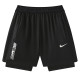 2026 NK Black Double Layered Sports Shorts#N1003白标黑色