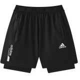 2026 AD Black Double Layered Sports Shorts#A2003白标黑色