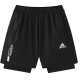 2026 AD Black Double Layered Sports Shorts#A2003白标黑色