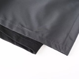 2026 NK Grey Double Layered Sports Shorts#N1001大白花标灰色