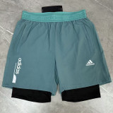 2026 AD Apple Green Double Layered Sports Shorts#A2003白标果绿