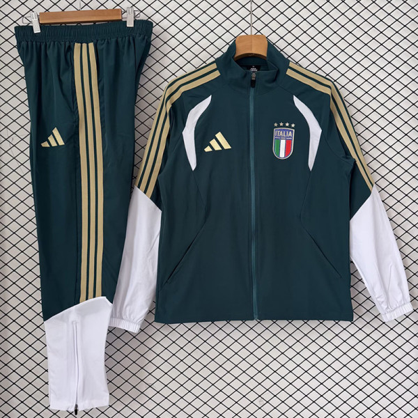 26/27 Italy Green Windbreaker Tracksuit