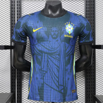 26/27 Brazi Christ statue Blue Player Version Soccer Jersey