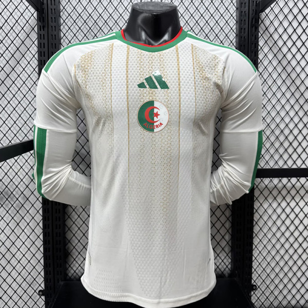 2026 Algeria Home Long Sleeve Player Version Soccer Jersey