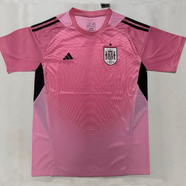 26/27 Spain Goalkeeper Pink Fans Soccer Jersey
