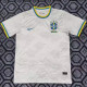 26/27 Brazil Small Grass Leaf White Fans Soccer Jersey
