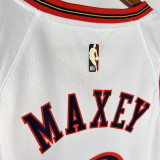 25/26 76ERS MAXEY #0 White Retro Top Quality Hot Pressing Retro NBA Jersey