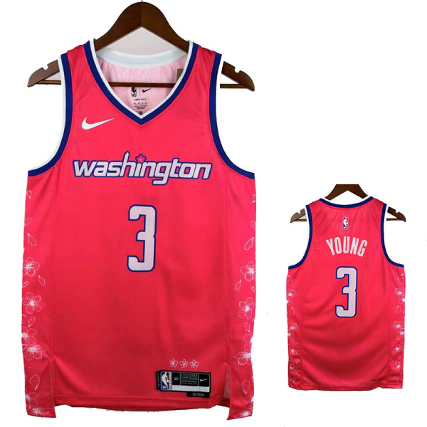 22/23 Wizards YONG # 3 Red City Edition Top Quality Hot Pressing NBA Jersey