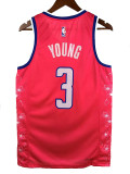 22/23 Wizards YONG # 3 Red City Edition Top Quality Hot Pressing NBA Jersey