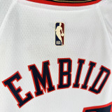 25/26 76ERS EMBIID #21 White Retro Top Quality Hot Pressing Retro NBA Jersey
