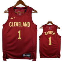 22/23 Cavaliers HARDEN #1 Red Top Quality Hot Pressing Retro NBA Jersey