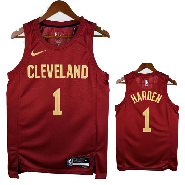 22/23 Cavaliers HARDEN #1 Red Top Quality Hot Pressing Retro NBA Jersey