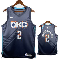 25/26 Thunder GIL GEOUS-ALEXANDE R # 2 Royal Blue City Edition Top Quality Hot Pressing NBA Jersey