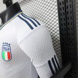 25/26 Italy Away Long Sleeve Player Version Soccer Jersey