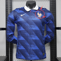 26/27 France Home Player Version Long Sleeve Soccer Jersey(embroidery star刺绣星)
