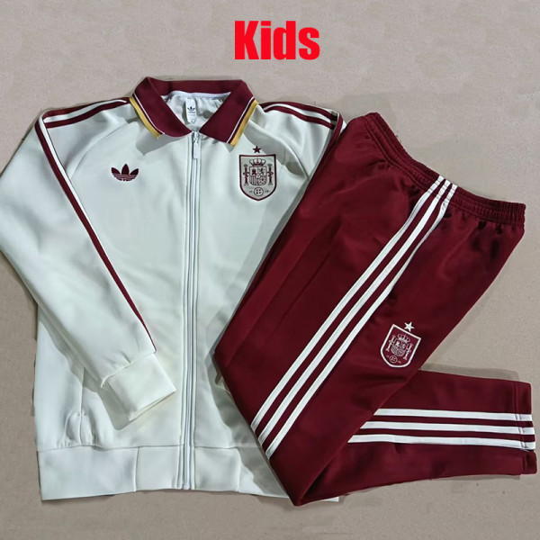 26/27 Spain Beige Kids Jacket Tracksuit(童装)