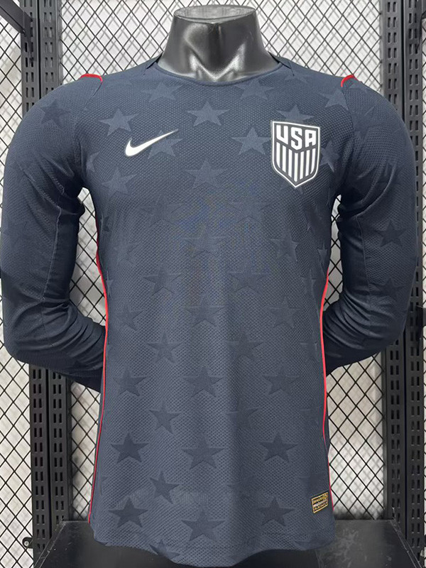 26/27 USA Away Player Version Long Sleeve Soccer Jersey