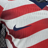 26/27 USA Home Player Version Long Sleeve Soccer Jersey