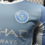 26/27 Man City Home Player Version Long Sleeve Soccer Jersey
