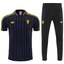 26/27 Man Utd Retro Edition Black shirts & Black pants suit