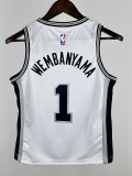 Sa Spurs WE MBANYAMA #1White Top Quality Hot Pressing NBA Jersey(童装)