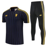 26/27 Man Utd Retro Edition Black shirts & Black pants suit