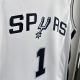 Sa Spurs WE MBANYAMA #1White Top Quality Hot Pressing NBA Jersey(童装)