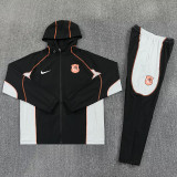 26/27 CHE Black Hooded Windbreaker Tracksuit
